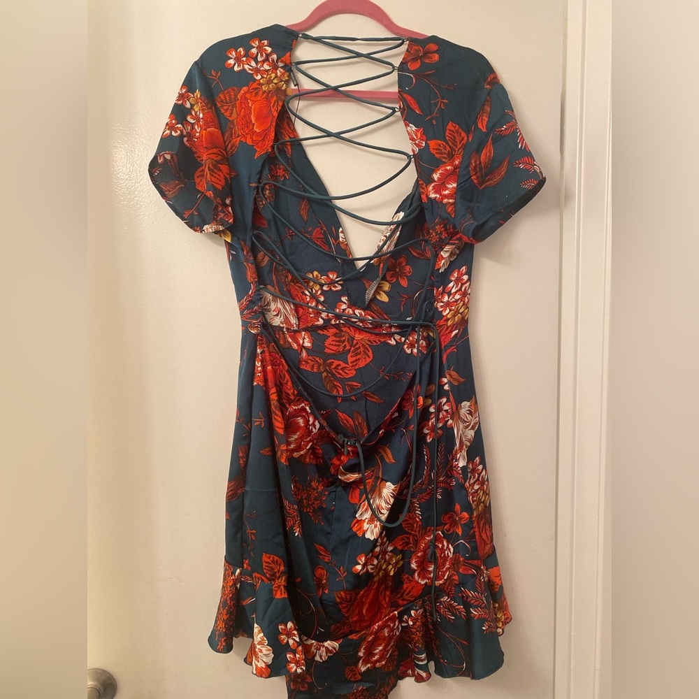 Lace back dress
